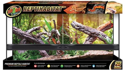 Zoo Med Dubbeldeur glazen terrarium 25 gallon | 76x30x40 cm voor reptielen