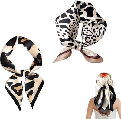 Elegante Dames Sjaals met Luipaardprint - Zachte Vierkante Sjaals, Haarband en Accessoire voor Elke Gelegenheid