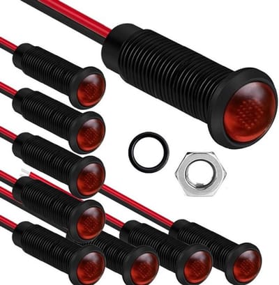 Allecto - Indicatielampje - Led Indicatorlamp - 10 stuks - Rood