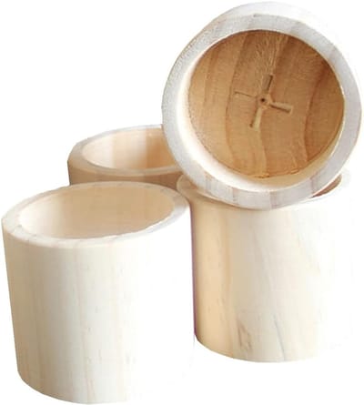 Houten Meubelverhogers - Bedverhogers Meubelpoten - Meer Opbergruimte Creëren - Stevig Groefontwerp - 5 cm Hoog - Houtkleur