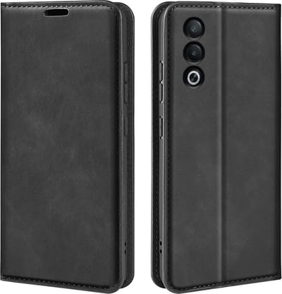 MobyDefend Hoesje - Geschikt voor Oppo A80 5G - Luxe Wallet Bookcase (Magnetische Sluiting) - Zwart