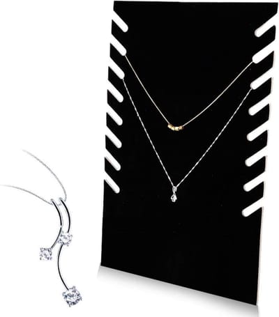 Zwarte Fluwelen Halskettinghouder voor Sieraden - Pendant Display Stand en Opbergoplossing voor Kettingen en Hangers