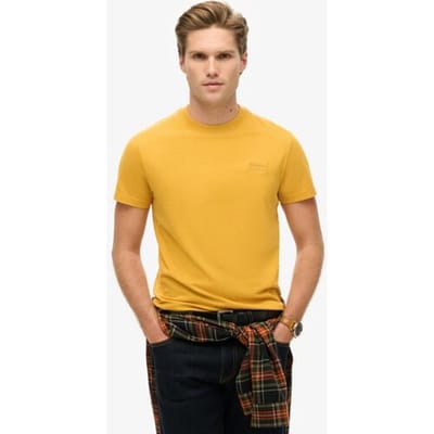 Superdry - Essential T-shirt van biologisch katoen met logo - Heren - T-shirts