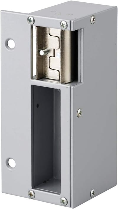 Elektrische Slotplaat - Sluitplaat - Deur Beveiligen - Omkeerbaar Dubbele Uitsparing - 17x8x5.5cm - Grijs