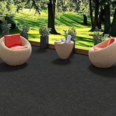 Kunstgras Tapijt - Grastapijt Noppen - Balkon Terras - Weerbestendig Drainage - 400x150 cm - Antraciet