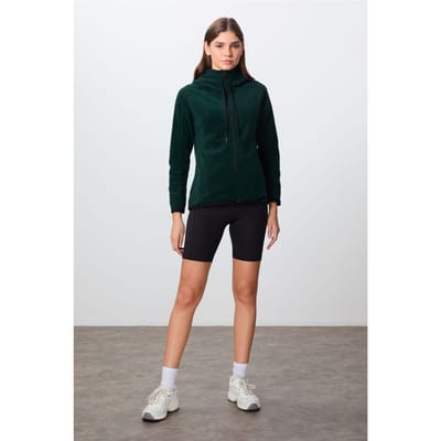 Vrouwen Pluche Zip-up Hoodie Sweatshirt