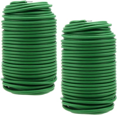 Dailygoods- Binddraad 3,5 mm x 20 m - Groene Tuindraad - Zachte Stropdas - Flexibele Plantondersteuning - Herbruikbaar - Rubbercoating