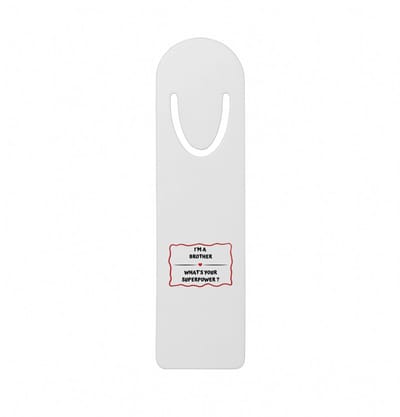 Hacebo® - I'm a brother what's your superpower? metalen boekenlegger - Broer - super broer - verjaardag - cadeautje voor broer - broer artikelen - kado - geschenk Bladwijzer boekenleggers - 12.7 cm x 3.2cm
