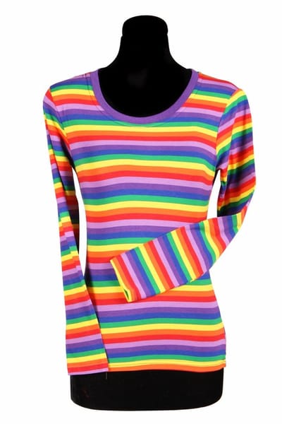 Dames gestreept shirt lange mouwen bont – geschikt voor dagelijks gebruik - voor carnaval & feest