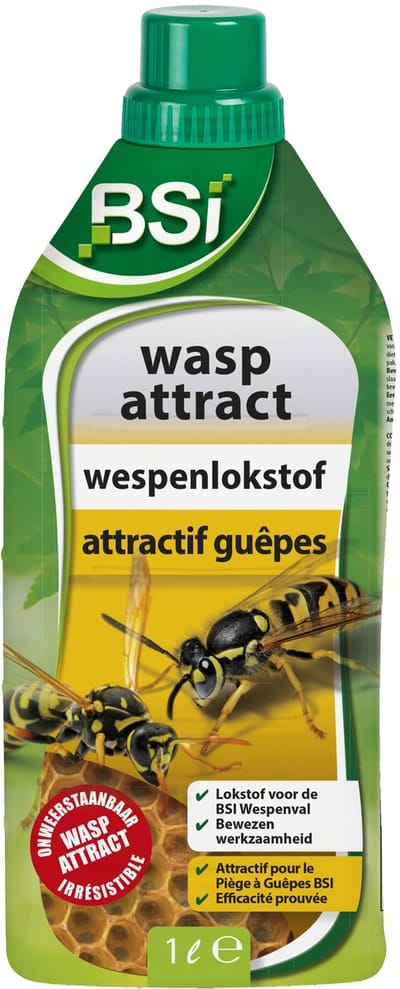 BSI - Lokstof Wasp Attract 1 L - Lokmiddel voor Wespen en Hoornaars - Geschikt voor BSI Wespenvallen - Effectieve Aantrekking