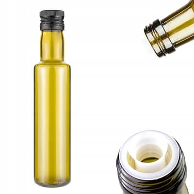 Dorica Olij Folie Fles 250ml met Doseerdop - Groen Glas