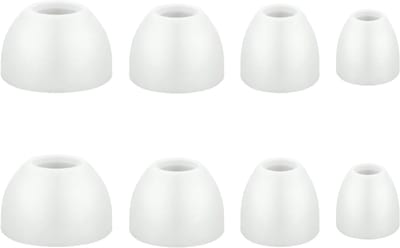 Ibley ComfortFit Siliconen oortips voor B&O Beoplay H3/H5/E4/E6/E8/EQ Licht grijs - Siliconen Earplug - S/M/L/XL formaat - 4 paar - 4 maten - Beoplay H3/H5/E4/E6/E8/EQ oortips