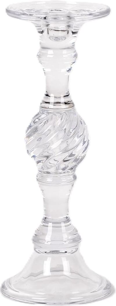 Rasteli Kaarsenhouder-Kandelaar voor tafelkaars Glas D 12 cm H 36,5 cm