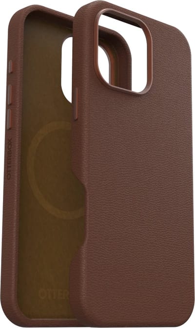 OtterBox Geschikt voor Apple iPhone 16 Pro Max - Symmetry Cactus Leer - Back Cover Hoesje - Bruin