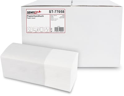 XXL Verpakking Papieren Handdoekjes Z-vouw 2-laags Cellulose - 4000 Vel