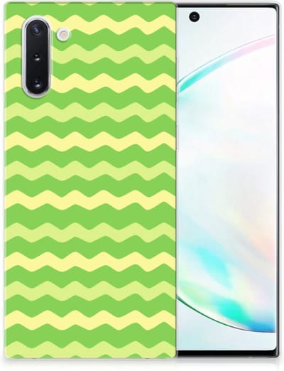 TPU Hoesje voor Samsung Galaxy Note 10 TPU bumper Waves Green