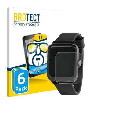 BROTECT - Screenprotector voor Sector Smartwatch S-08 - Folie Beschermfolie transparant 6 Stuks