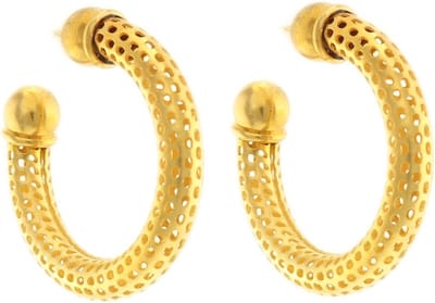 Behave - Dames oorbellen ringen design goudkleur statement - 2,5 cm
