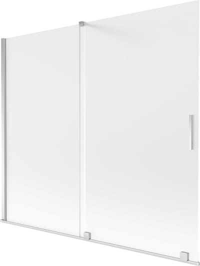 Mexen Velar badscherm 2-delig schuifbaar 180 x 150 cm, matglas, chroom - 896-180-000-31-01