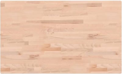 Houten Tafelblad - Vervangend Blad - Eettafel Opknappen - Massief Beukenhout - 100x60x25 cm