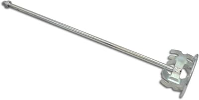 Mortelmixer Opzetstuk - Stucwerk menger - Gips mengen - Luchtvrij mengen - Ø120x600mm - Zilverkleurig