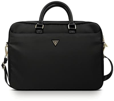 Guess Triangle Logo Tas voor Laptop 16 inch, Zwart