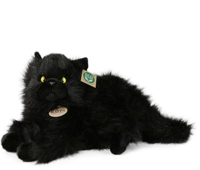 Rappa Eco Friendly Serie - Zwarte Kat Speelgoed - 30 cm - Milieuvriendelijk - Voor Alle Leeftijdsgroepen