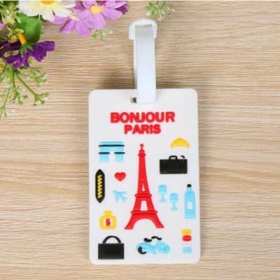 DW4Trading Kofferlabel Bonjour Paris - Reislabel - Bagage Label