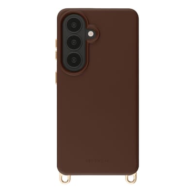 Selencia Hoesje - Geschikt voor Samsung Galaxy S26 - Rivièra Backcover met Magnetische Ring met afneembare haakjes - Choco Brown