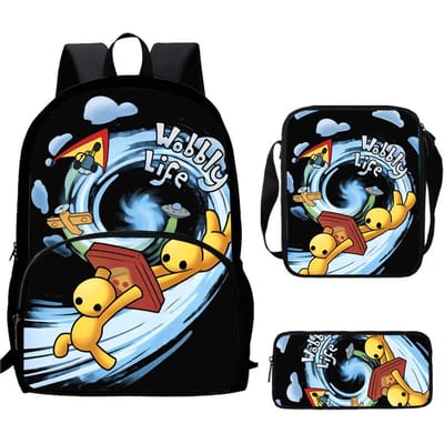 2025 Cartoon W-Wobbly Life Kinder Schoolrugzak Met Schoudertas Etui Schooltassen voor Jongens Meisjes Beste Cadeau
