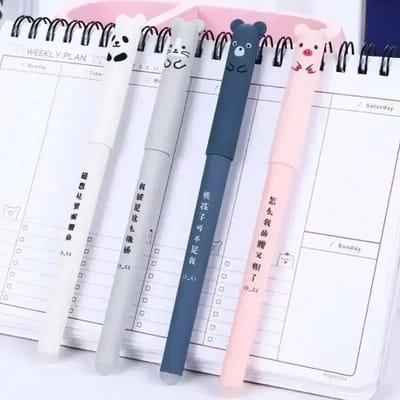 CHPN - Wisbare pennen - Uitgumbare Pennen - 4 stuks - 4 dieren - Cadeau - Leren schrijven - Eerste pen - Tekst uitgummen