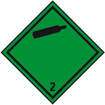 ADR klasse 2.2 bord niet brandbaar gas - aluminium 250 x 250 mm