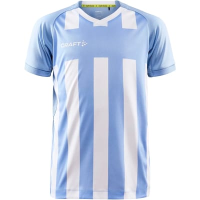 Craft Progress 2.0 Stripe Shirt Korte Mouw Kinderen - Hemelsblauw / Wit | Maat: 158/164