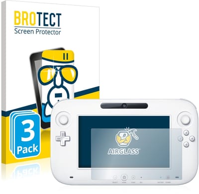 Screenprotector 3 Stuks voor Nintendo Wii U GamePad (Controller) Beschermglas transparant