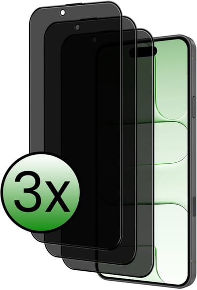 Screenprotector - 3 Stuks Geschikt voor Apple iPhone Air - Privacy Filter - Beschermglas - Gehard Glas - Tempered Glass - Screen Protector