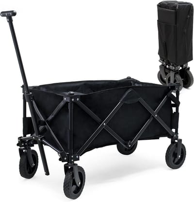 Opvouwbare Transportkar met Grote Wielen voor Offroad en Picknick