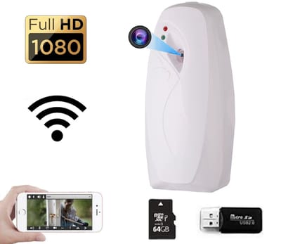 Trend Goods - Verborgen Spy Camera Luchtverfrisser - Wifi met App - Beveiligingscamera voor binnen - Spy Cam - Nannycam - Incl. 64GB Micro SD kaart - Nachtzicht - Bewegingssensor
