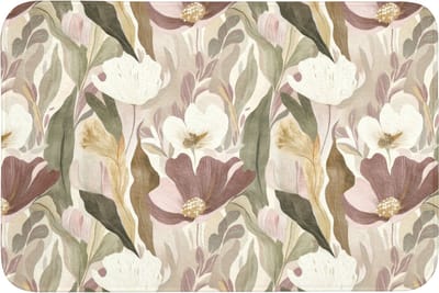 Badmat 90x60 cm - Antislip - Bloemen - Aquarel - Kleurrijk - Badmatten voor badkamer - Badkamermat - Douchemat - Badkamer mat