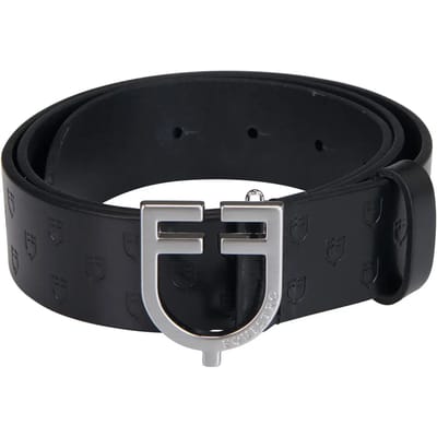 Riem met logo en logo-buckle van leer voor dames Equestro