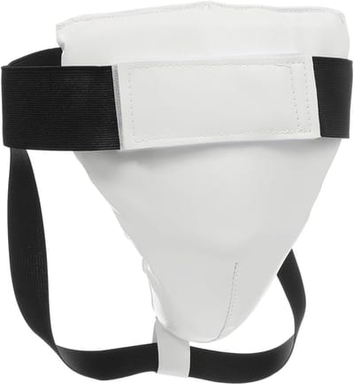 Kruisbeschermer Kinderen - Sport Beschermer - Vechtsport Training - Schokabsorberend PU ABS - 23 x 17 cm - Wit