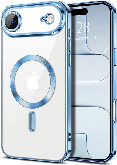 Hoesje Geschikt voor iPhone Air Hoesje - Geschikt voor MagSafe - Arara siliconen Backcover - Blauw