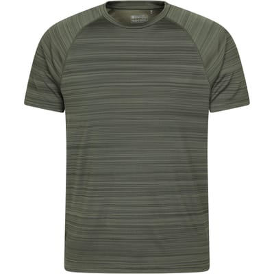 Mountain Warehouse Streep IsoCool T-shirt voor volwassenen (Groen)