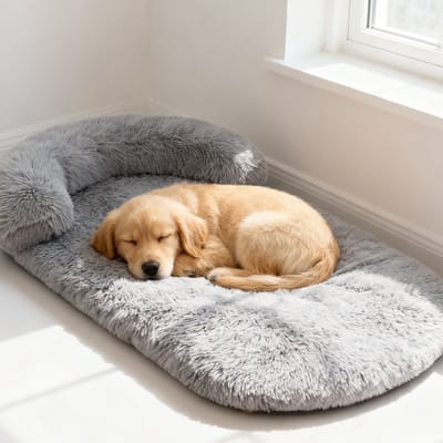 Hondenbed – Afneembaar en Wasbaar – Zacht Pluche Comfort – Geschikt voor Hond en Kat – Voor Thuis en Bench