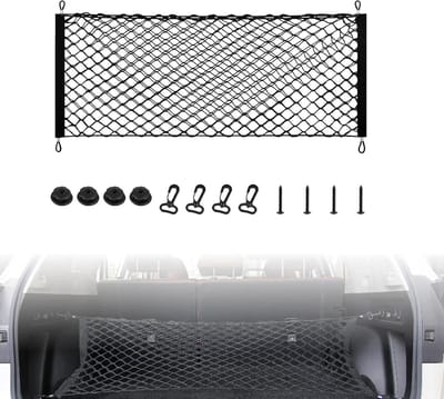 Famanu - Groot opbergnet 90x40 cm voor vrachtwagen, auto of boot – Zwart