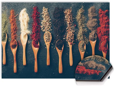 KitchenArt - Spice Palette Spatscherm - 60x30 cm - Spatscherm Achterwand Keuken - Spatwand Keuken