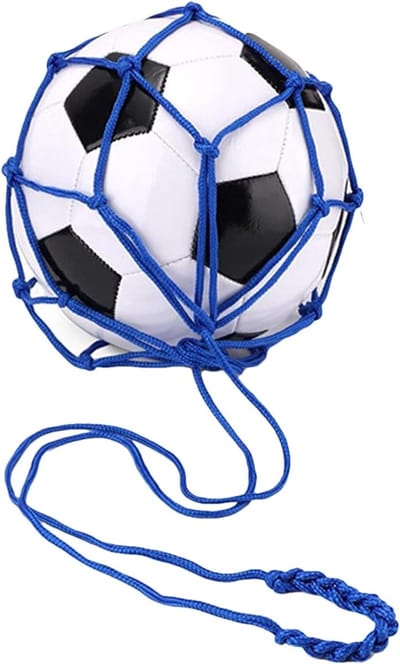 Baltas Opbergnet - Voetbalnet Sporttas - Sportuitrusting Opbergen - Duurzaam Nylon Materiaal - 12.2 x 11.8 x 2.3 cm - Blauw