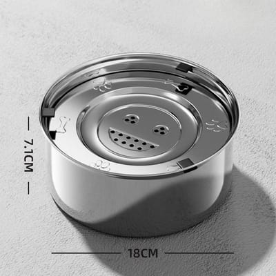 Huisdier Voedsel Gereedschap 304 Roestvrij Staal Hondenbak Drijvende Bak Drinkwater Drijvend Hondenbassin Drinkwater Grote Capaciteit Huisdierbak 18*7.1cm gray