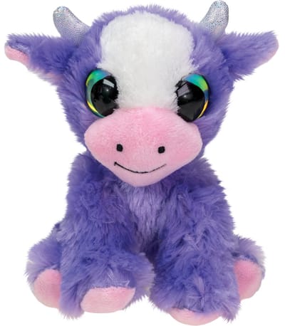Lumo Stars knuffel koe Helina 15cm pluche speelgoed met grote ogen.