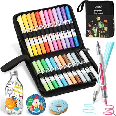 Alcohol Markers - Acrylverf Pennen - Multicolor - Dubbele Punt - Waterafstotend - Voor Creatieve Klussers