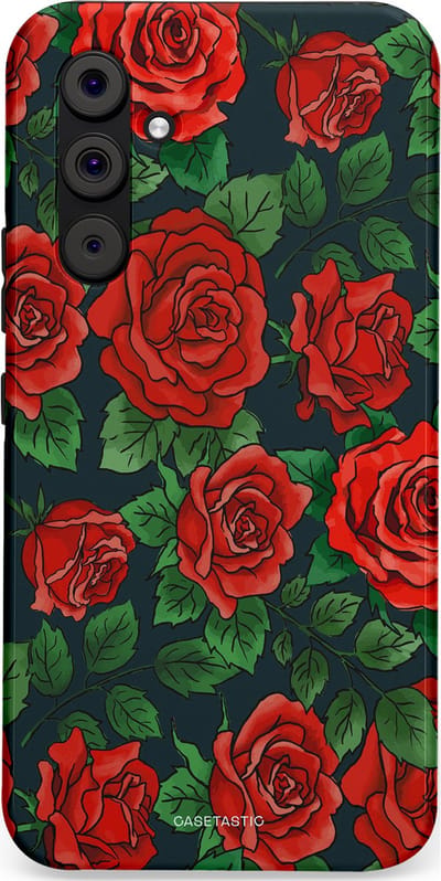 Casetastic Hoesje Geschikt voor Samsung A54 (5G) - Stijlvolle Beschermende Duo-layer Case - Rozen rood